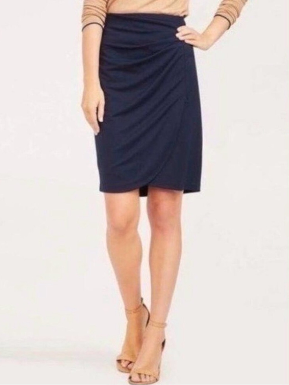 J. McLaughlin Parkhurst Navy Wrap Skirt - Women’s 8